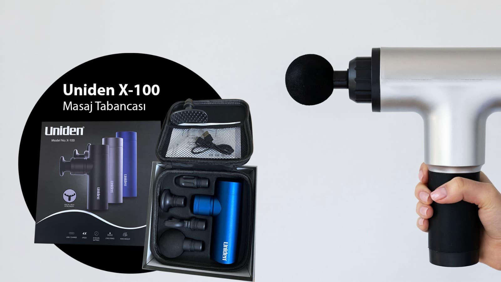 Uniden X-Pro 4 Yeni Nesil Güçlü Masaj Tabancası